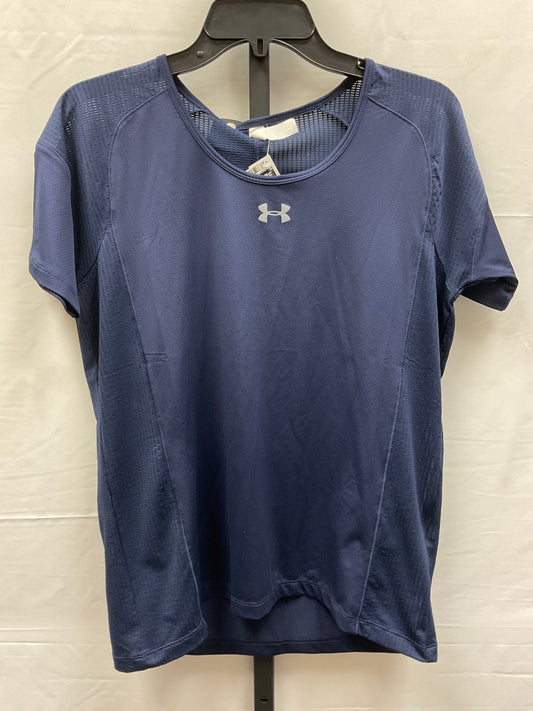 Navy Athletic Top Short Sleeve Under Armour, Size S