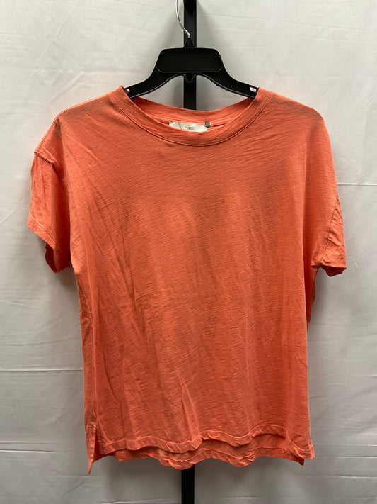 Orange Top Short Sleeve Basic Loft, Size M