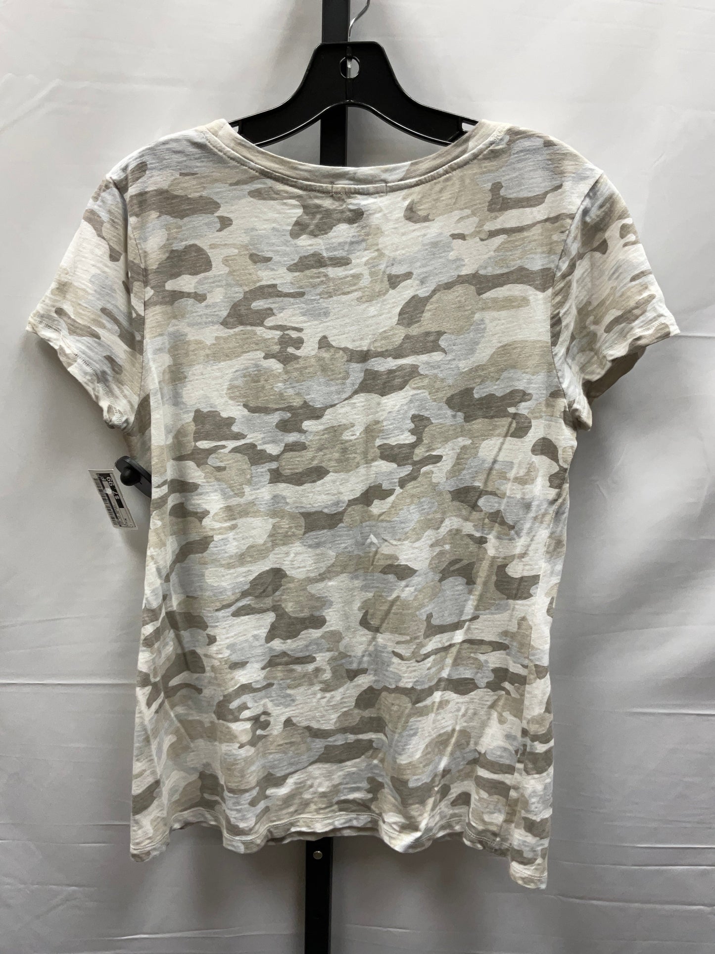 Camouflage Print Top Short Sleeve Basic Gap, Size M