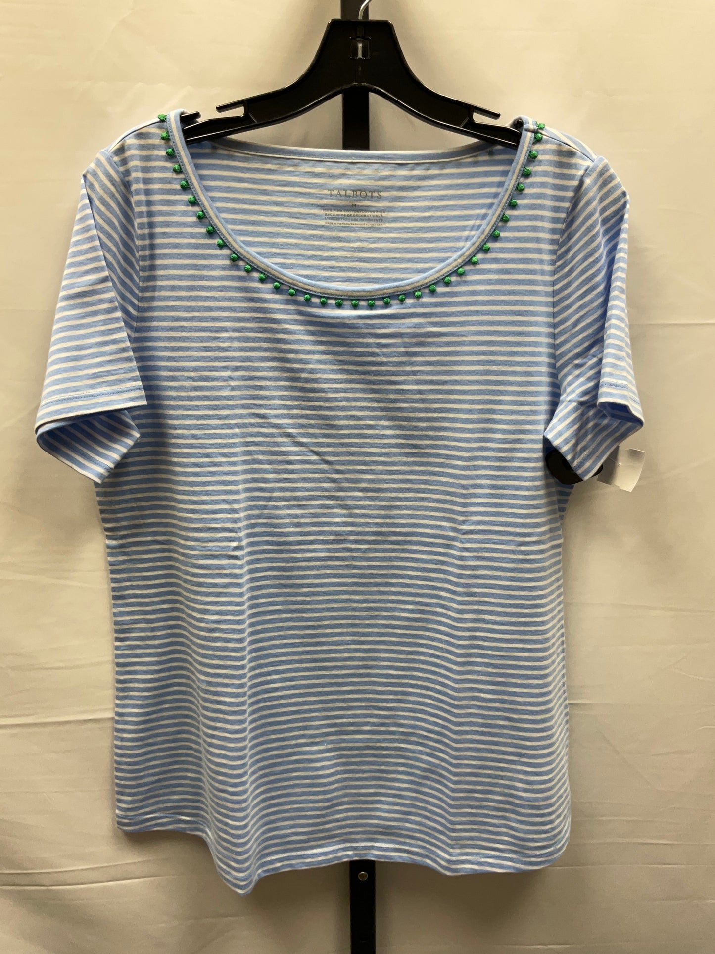 Striped Pattern Top Short Sleeve Talbots, Size M