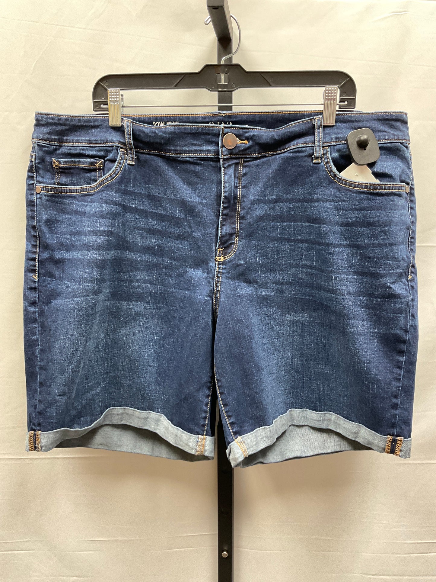 Blue Denim Shorts Ana, Size 22