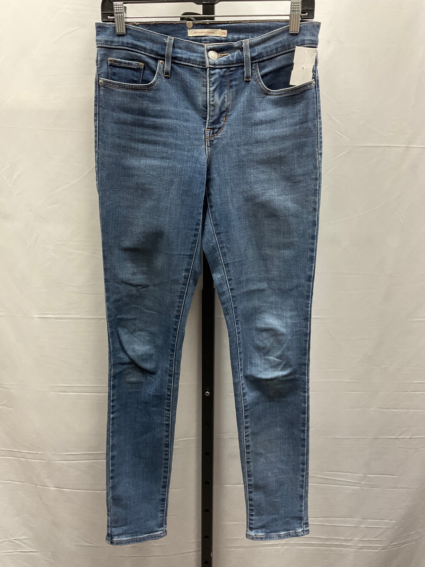 Jeans Skinny By Levis In Blue Denim, Size: 2