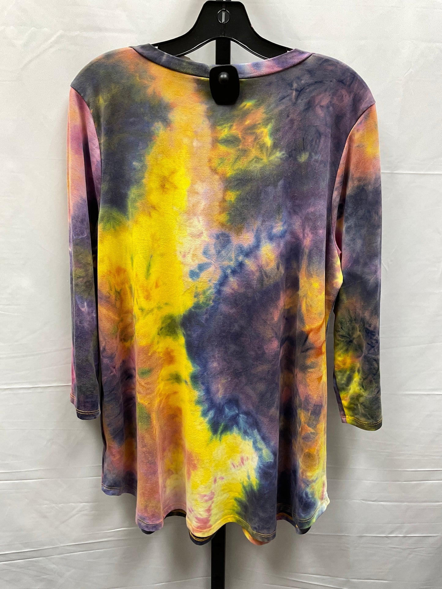 Tie Dye Print Top Long Sleeve Honeyme, Size L