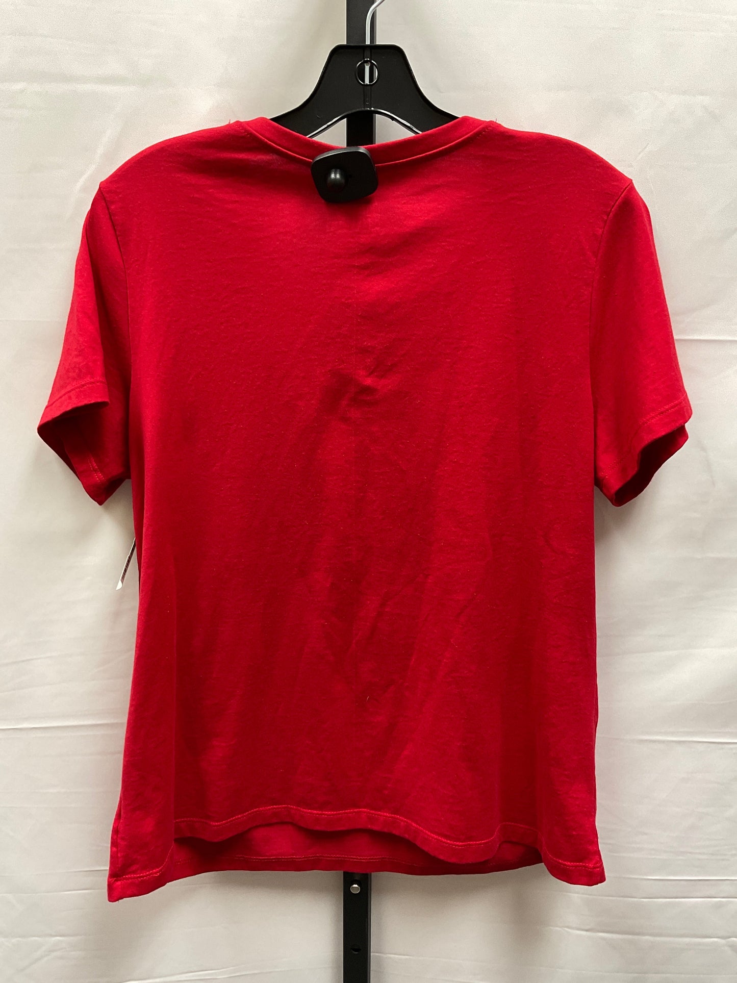 Red Top Short Sleeve Basic Time And Tru, Size L