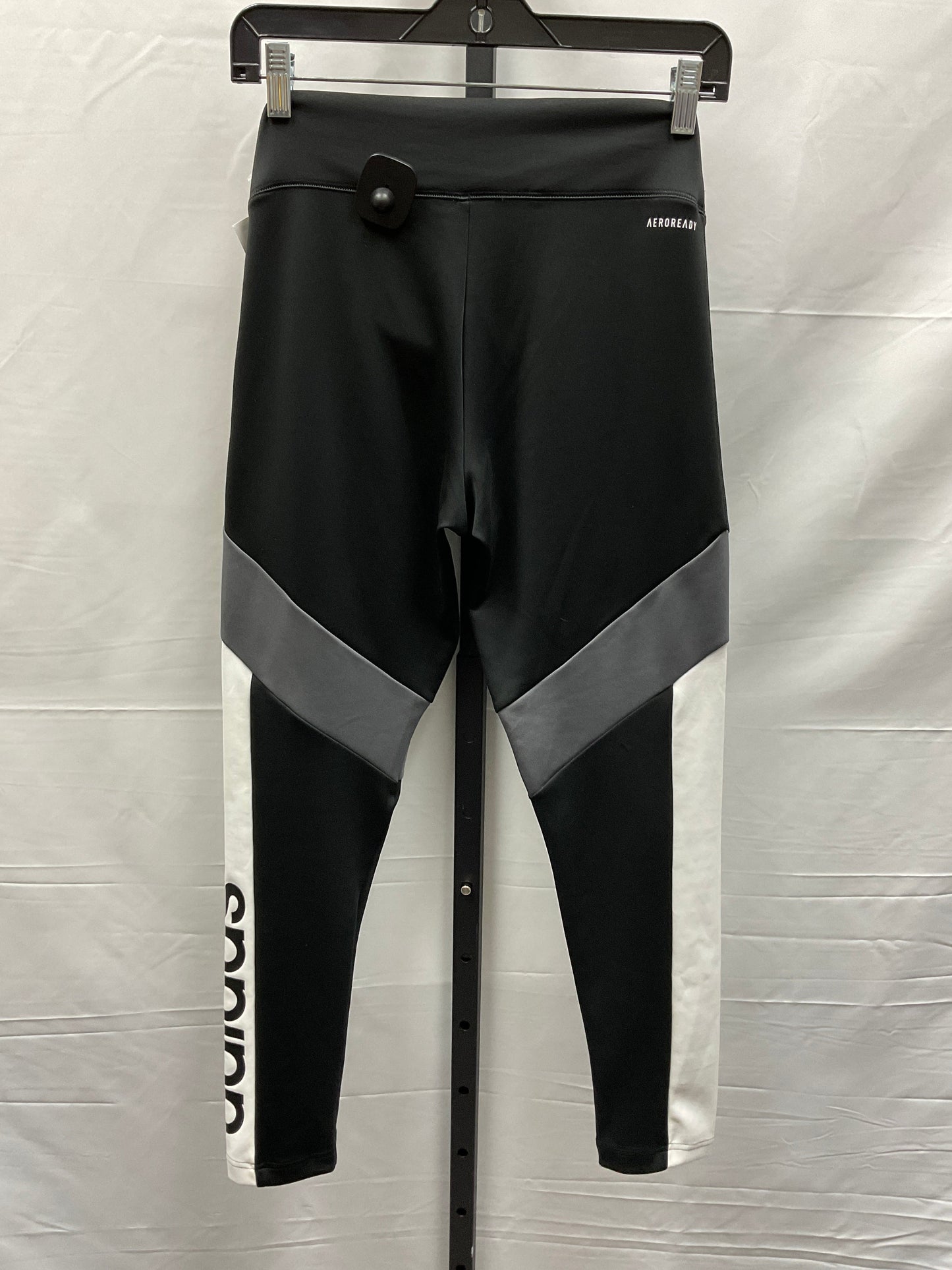 Black & White Athletic Leggings Adidas, Size M