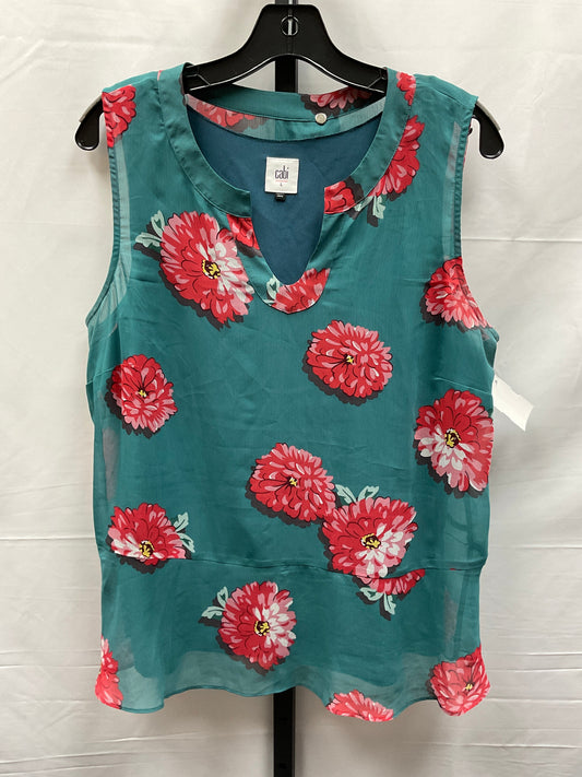 Floral Print Top Sleeveless Cabi, Size L