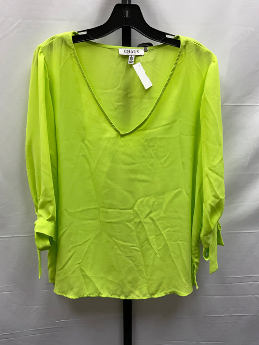 Green Top 3/4 Sleeve Chaus, Size L