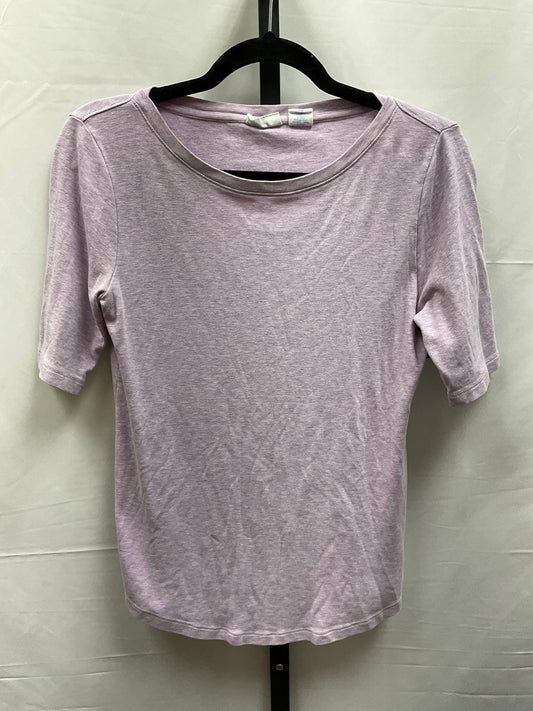 Purple Top Short Sleeve Basic Sigrid Olsen, Size M