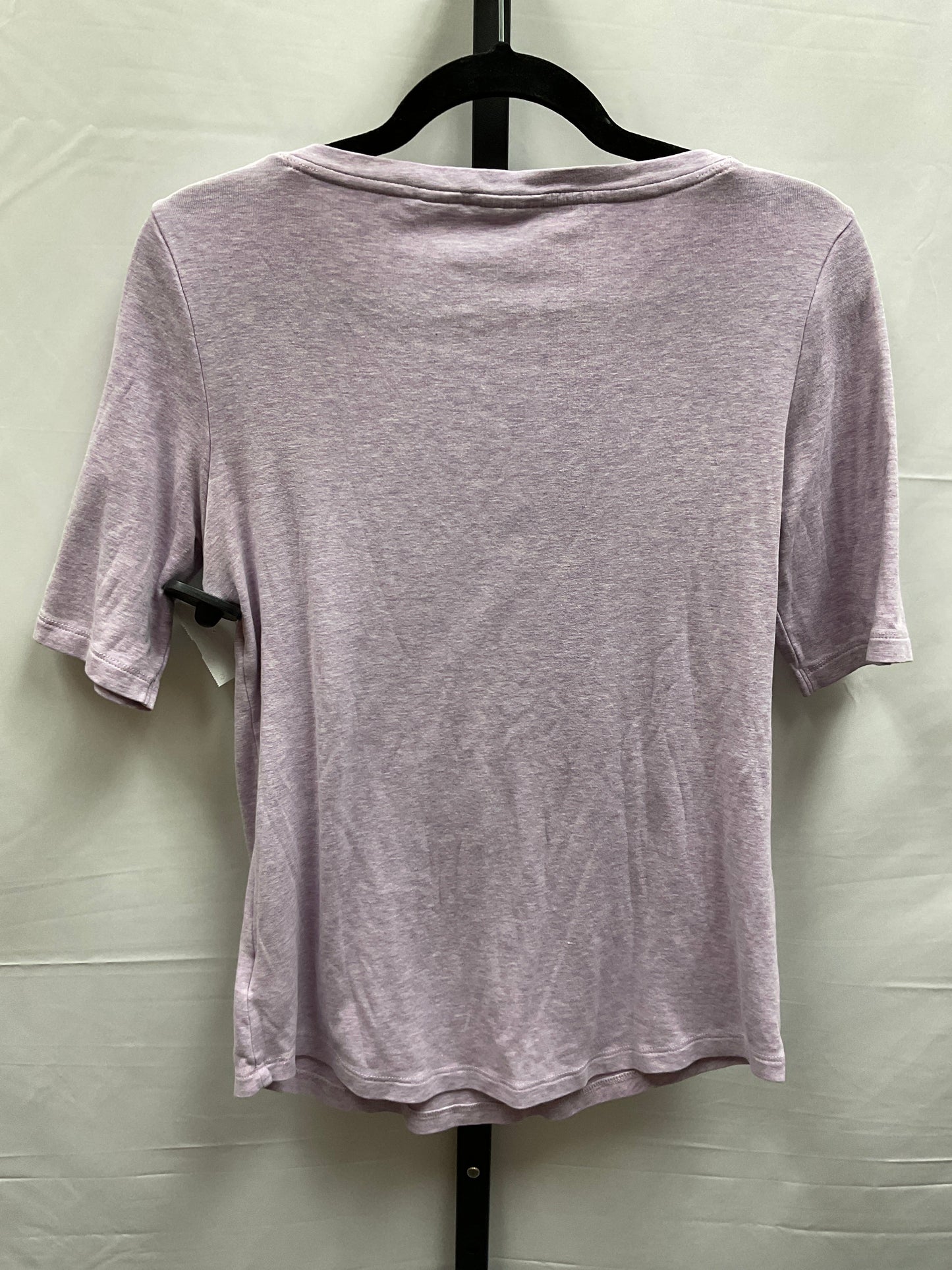 Purple Top Short Sleeve Basic Sigrid Olsen, Size M