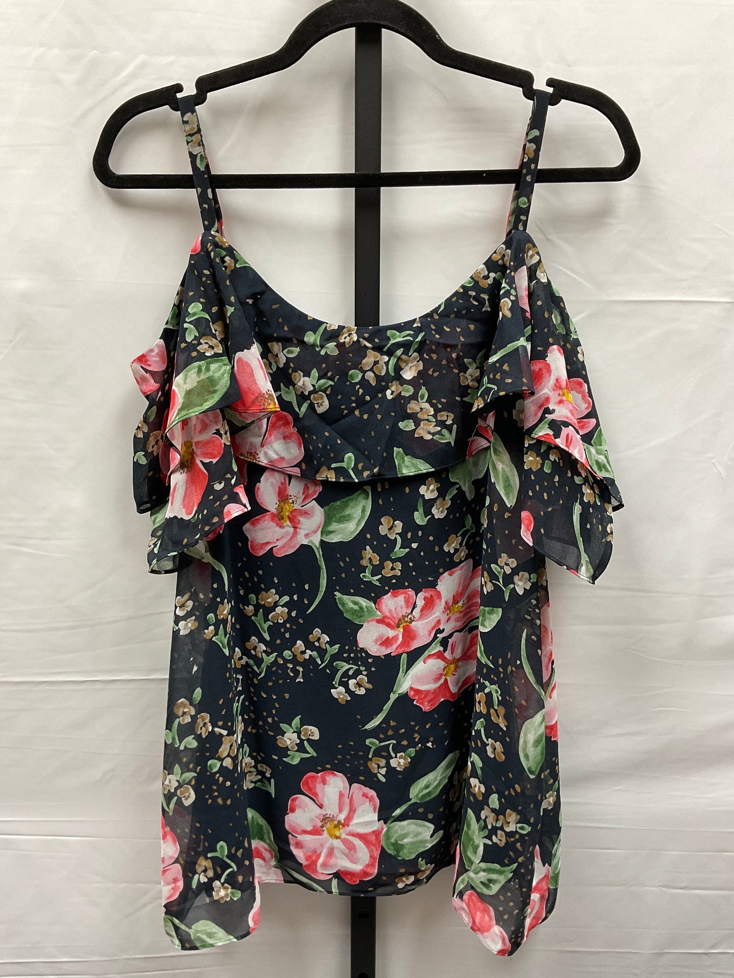 Floral Print Top Short Sleeve Cabi, Size M