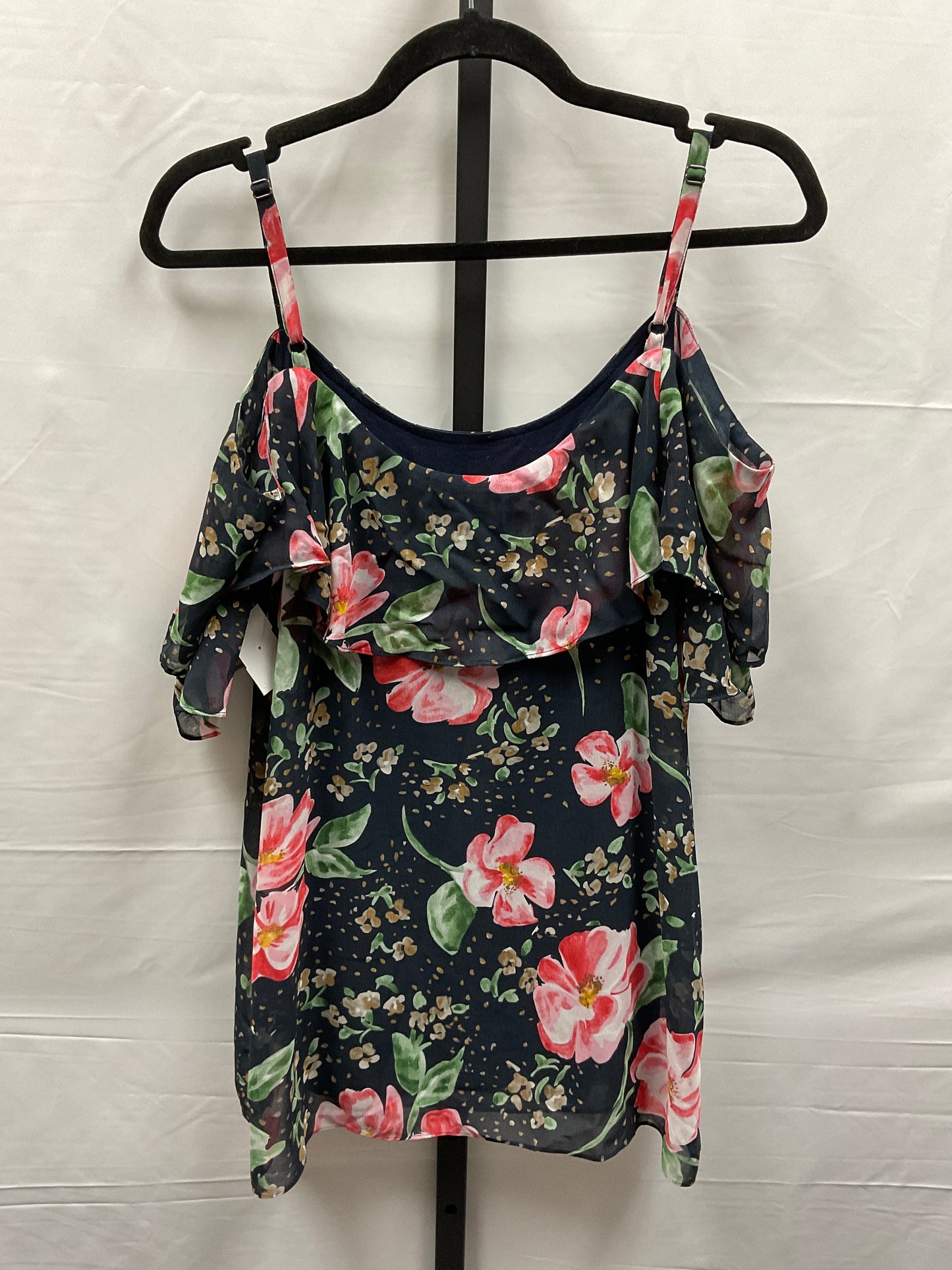 Floral Print Top Short Sleeve Cabi, Size M