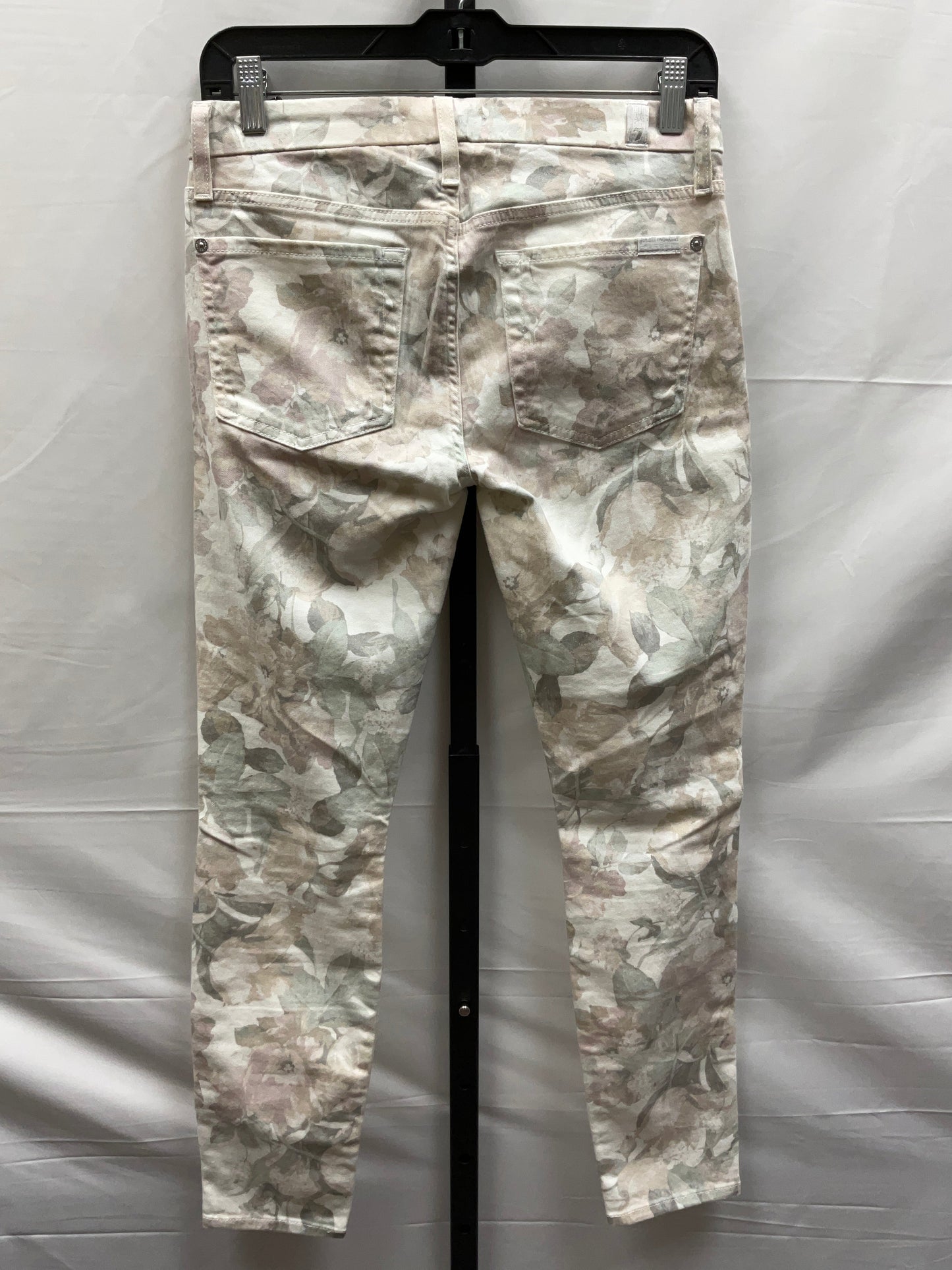 Floral Print Jeans Designer 7 For All Mankind, Size 4