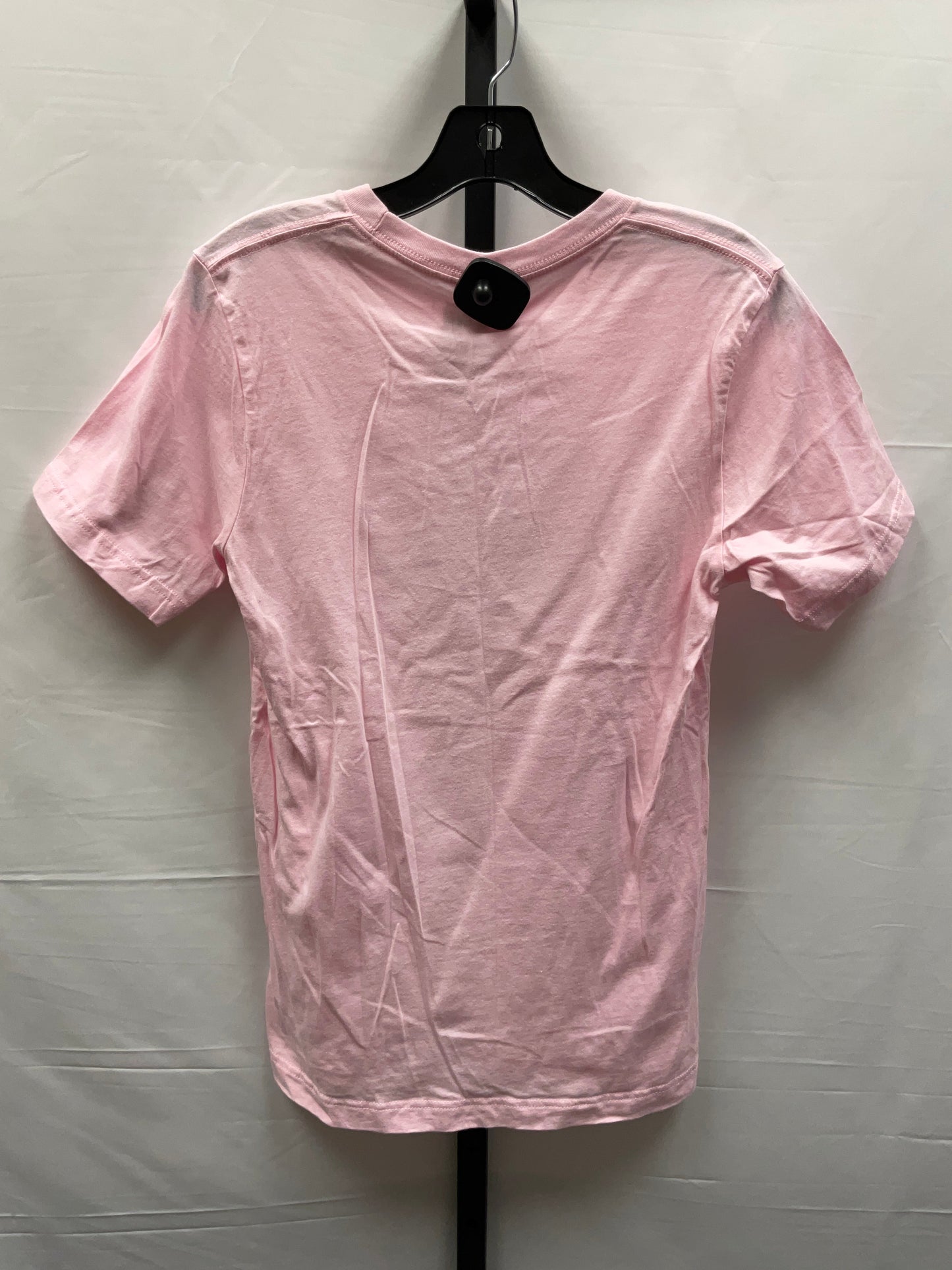 Black & Pink Top Short Sleeve Basic Bella + Canvas, Size S