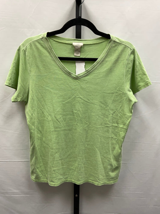 Green Top Short Sleeve Basic J. Jill, Size S