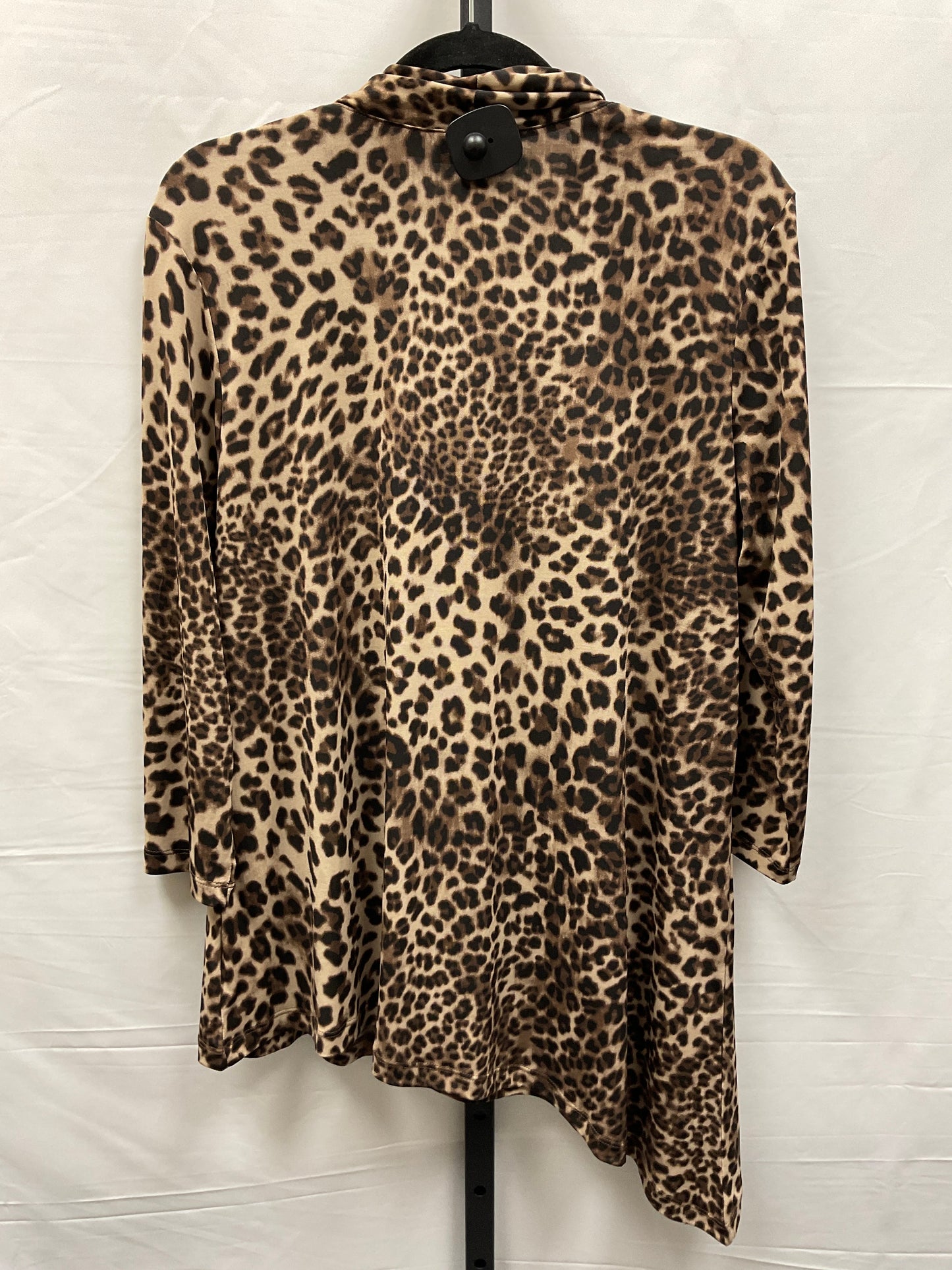 Animal Print Top 3/4 Sleeve Susan Graver, Size M