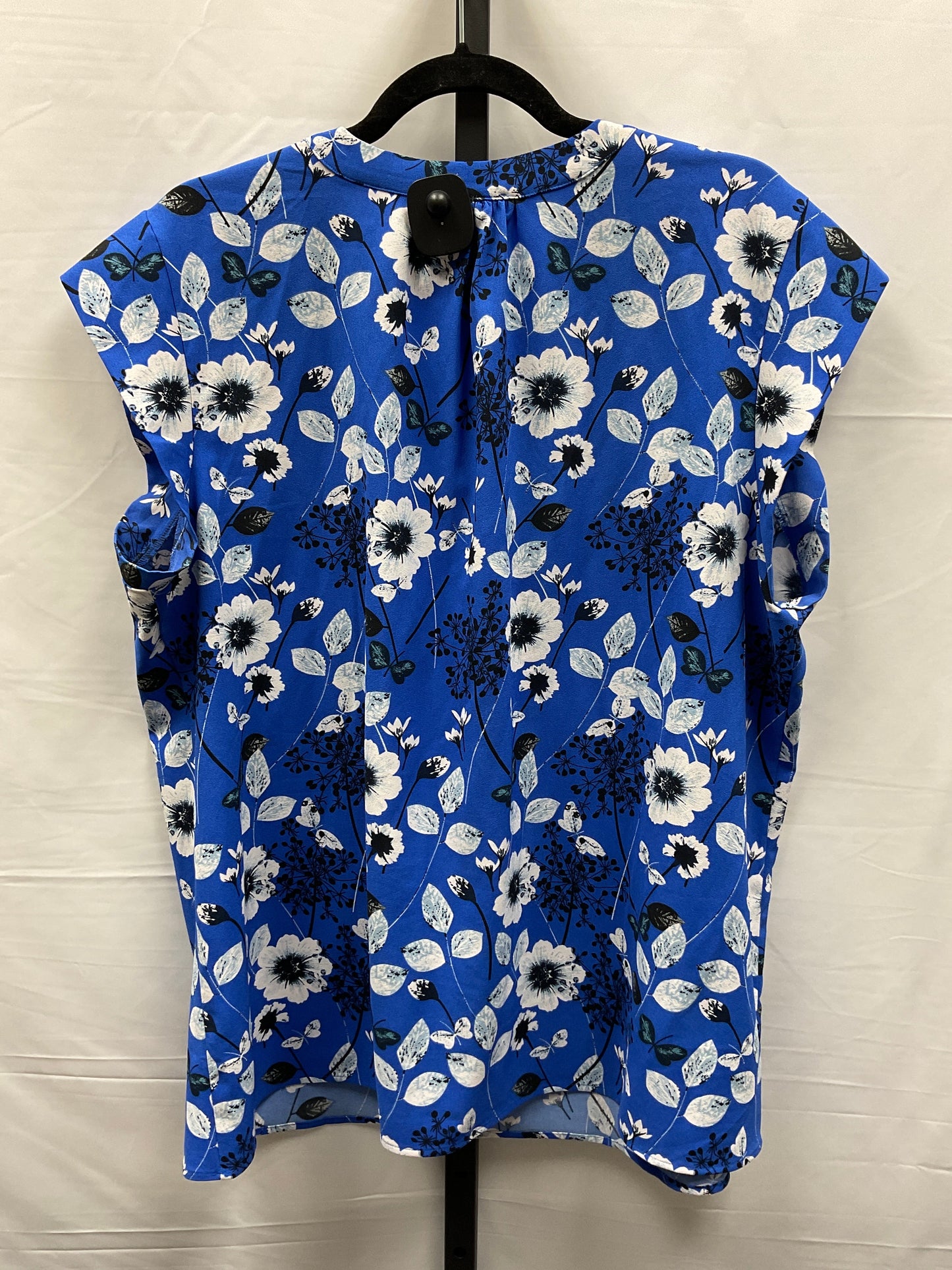 Blue & White Top Short Sleeve Hilary Radley, Size Xxl