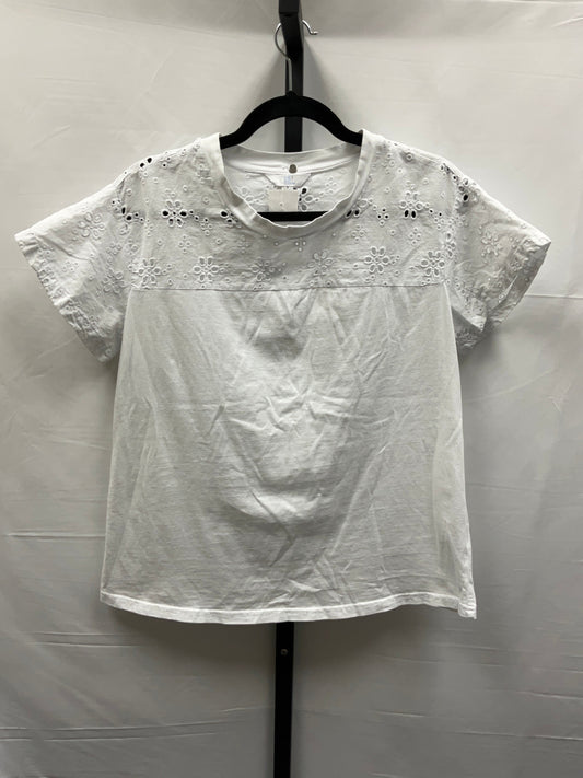 White Top Short Sleeve Time And Tru, Size S