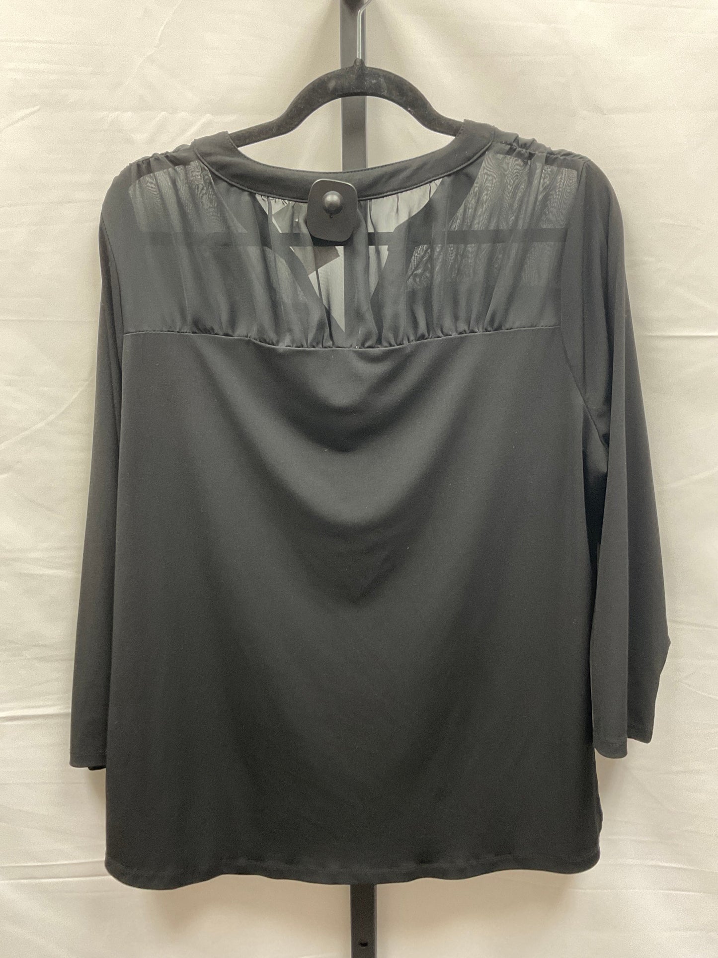 Black Top Long Sleeve Anne Klein, Size Xl