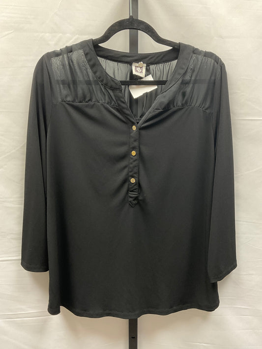 Black Top Long Sleeve Anne Klein, Size Xl