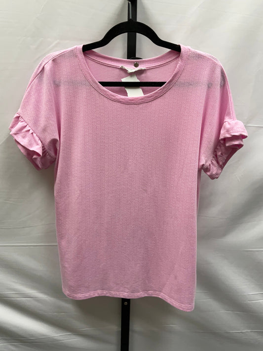 Pink Top Short Sleeve Jane And Delancey, Size M