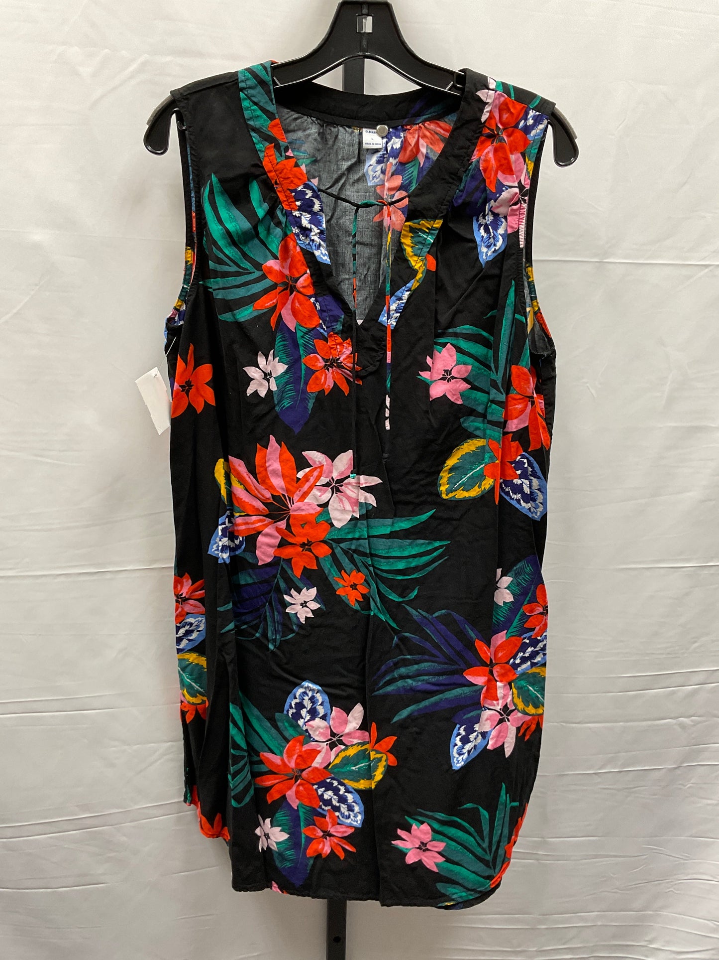 Floral Print Dress Casual Short Old Navy, Size L