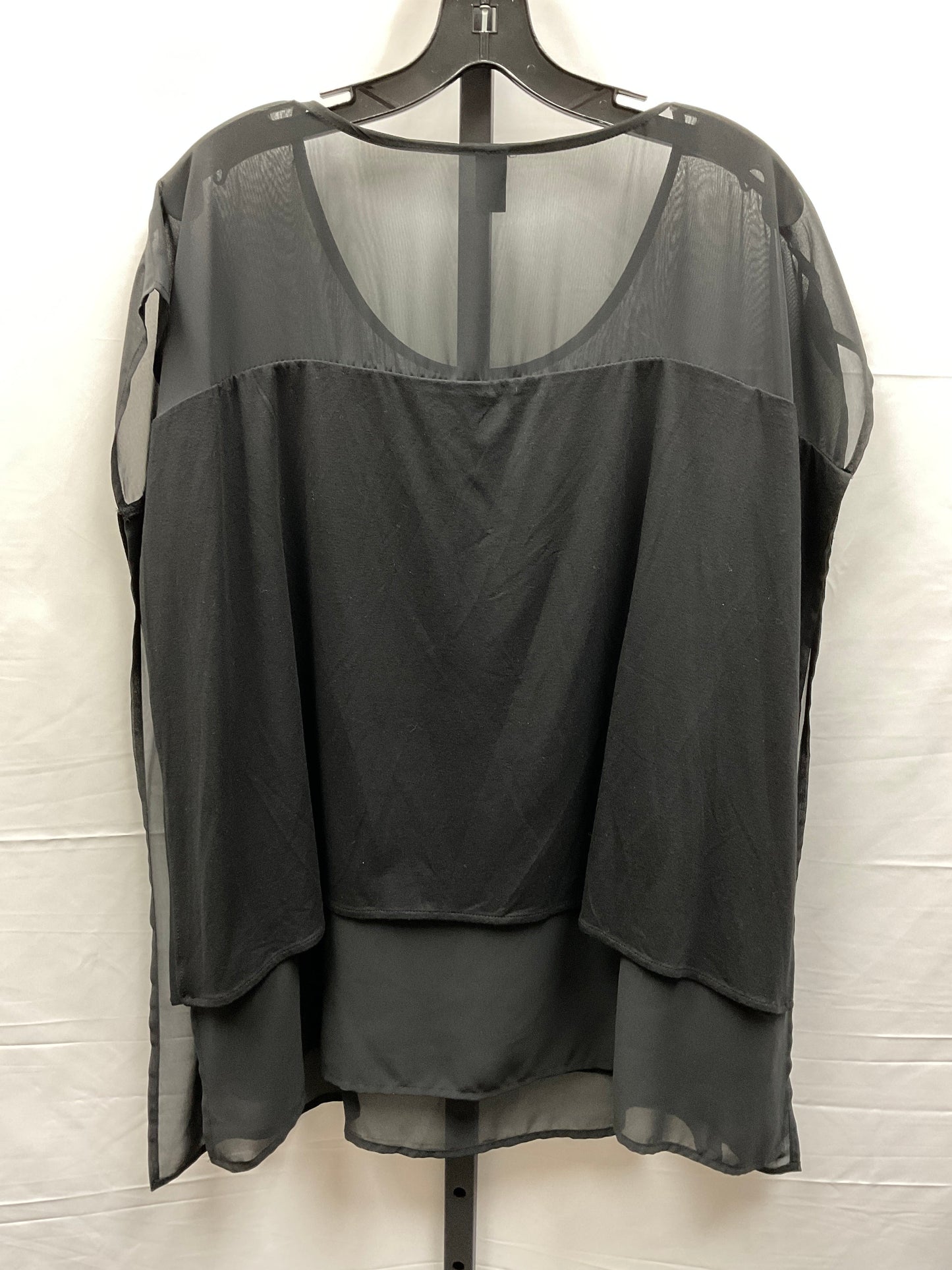 Black Top Short Sleeve Chicos, Size Xl