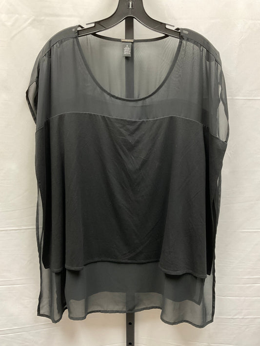 Black Top Short Sleeve Chicos, Size Xl