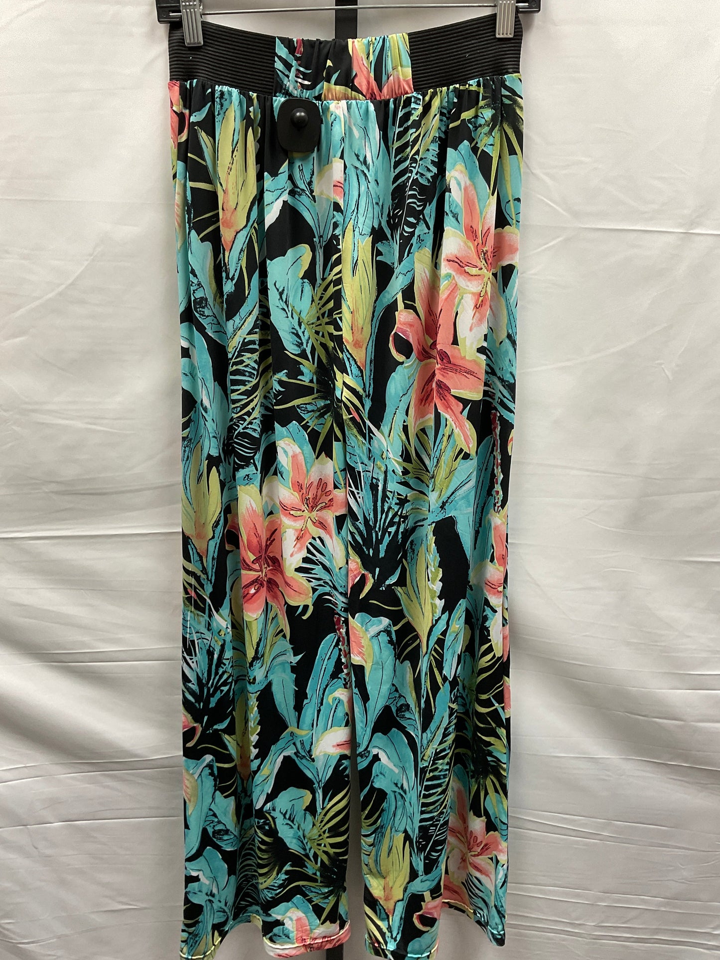 Tropical Print Pants Wide Leg Clothes Mentor, Size Onesize