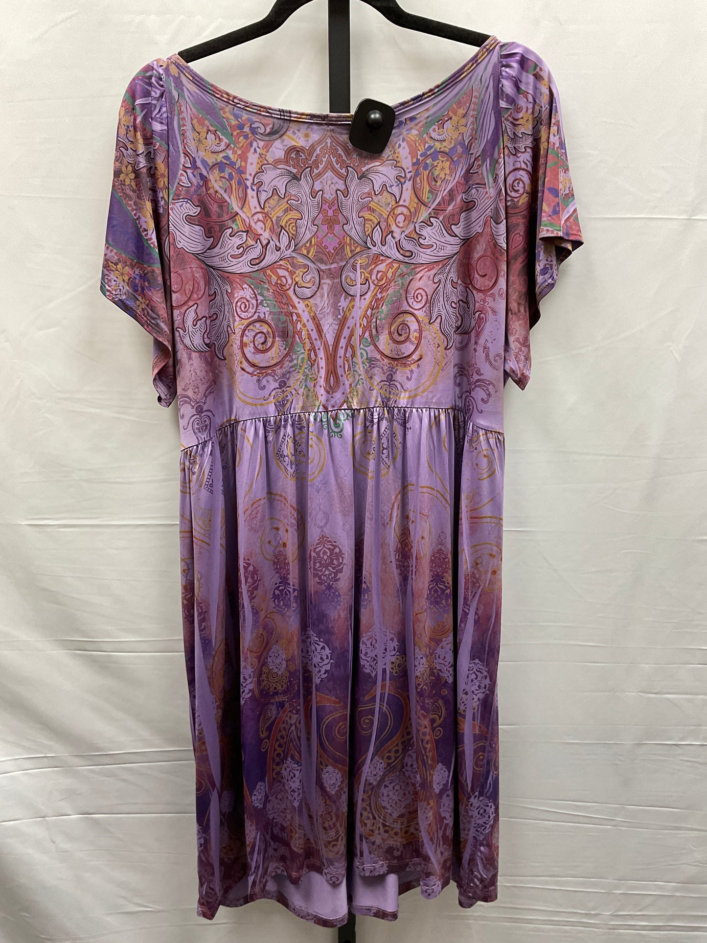 Purple Dress Casual Midi Apt 9, Size 2x