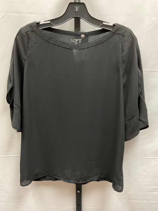 Black Top Short Sleeve Loft, Size Petite   Xs