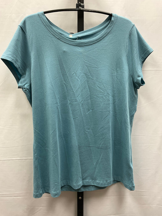 Top Short Sleeve Basic By Tahari By Arthur Levine In Blue, Size: L