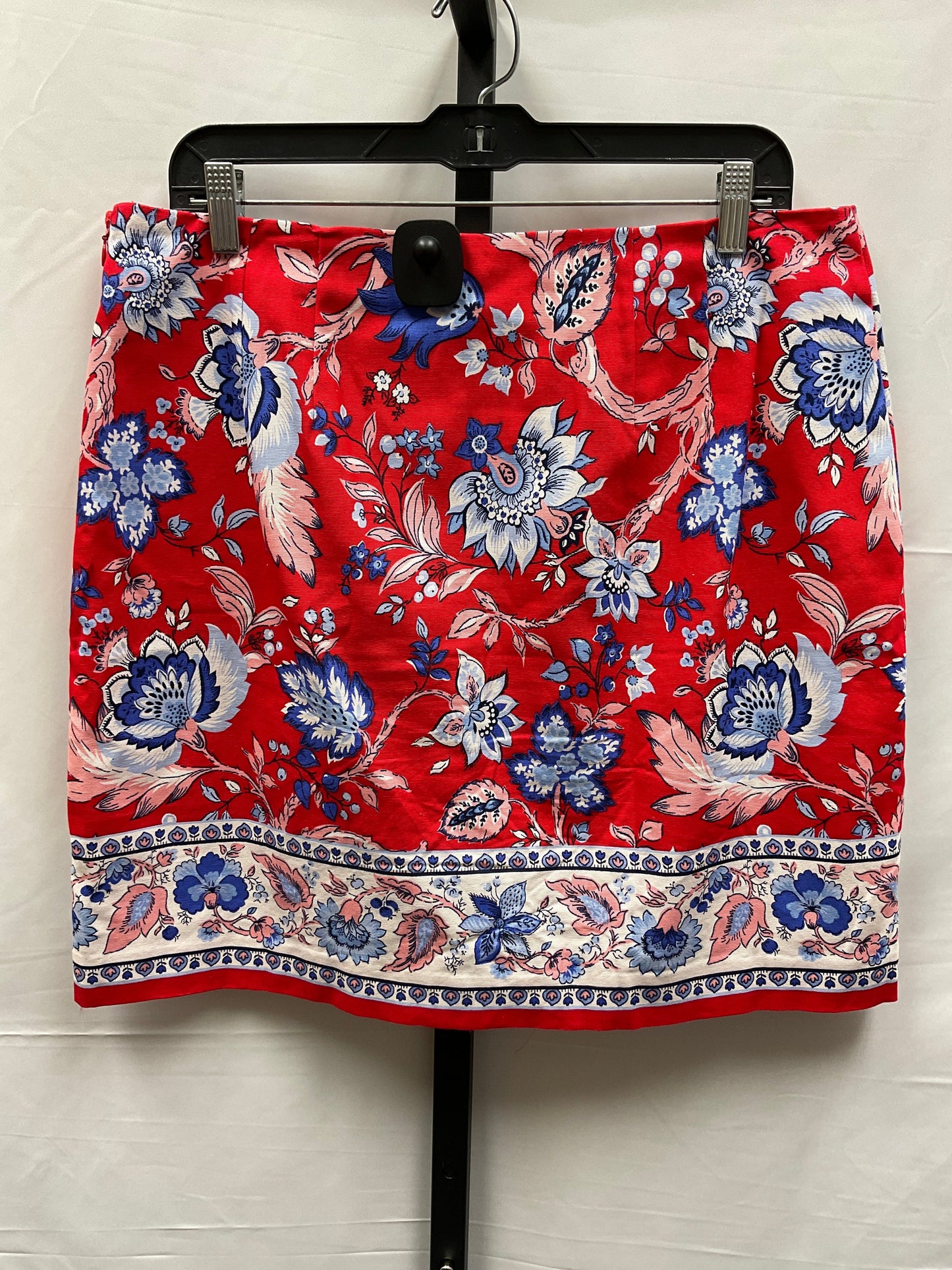 Floral Print Skirt Midi Talbots, Size 12petite