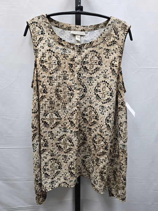 Brown Top Sleeveless Dana Buchman, Size L