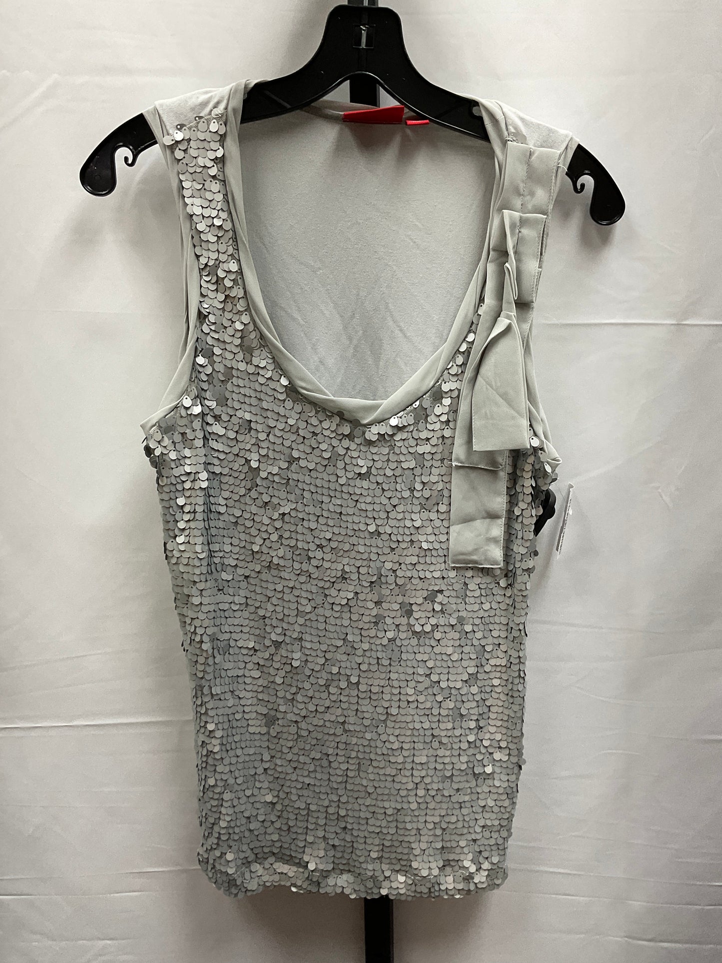 Silver Top Sleeveless New York And Co, Size M