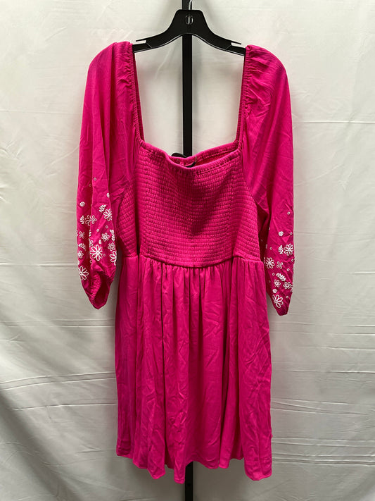 Pink Dress Casual Midi Torrid, Size 3x