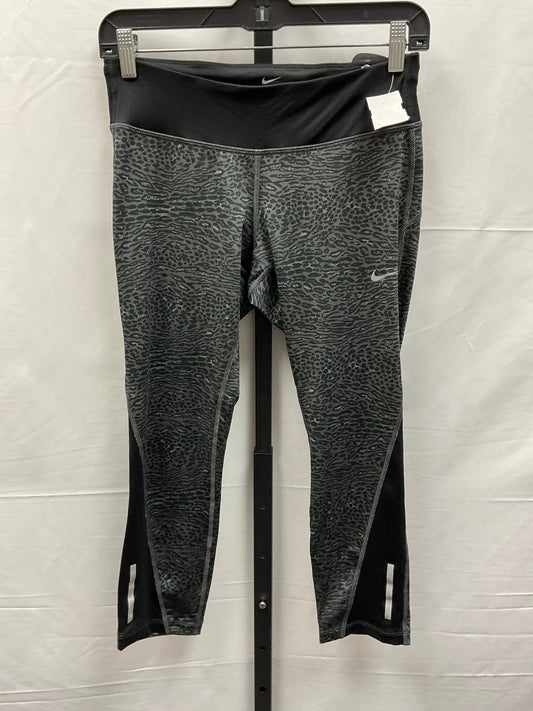 Black & Grey Athletic Leggings Capris Nike Apparel, Size S