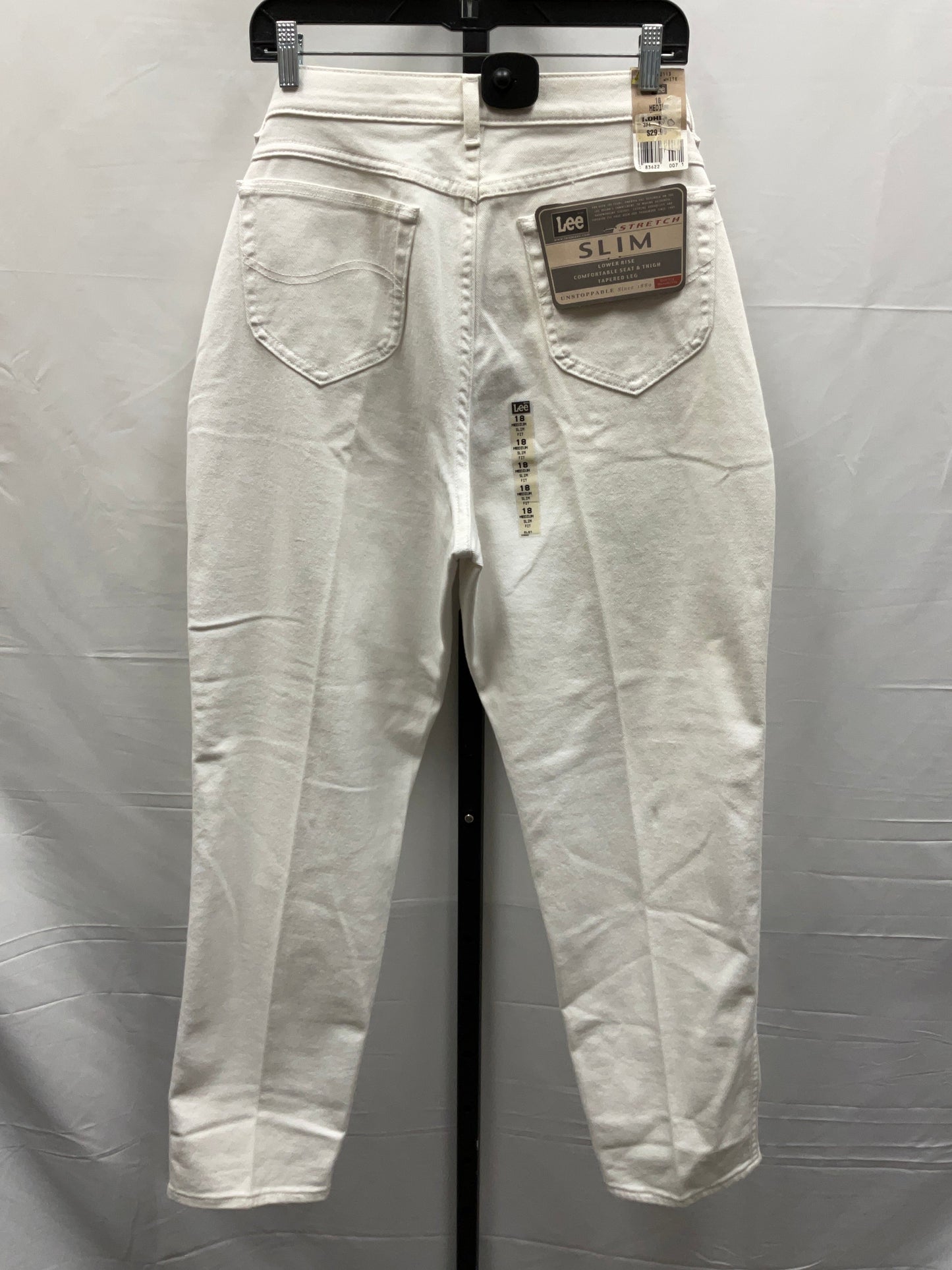 White Jeans Straight Lee, Size 18
