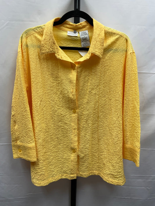 Yellow Top Long Sleeve White Stag, Size L