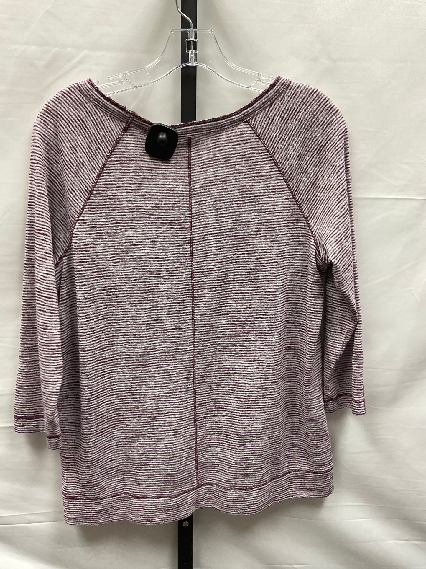 Striped Pattern Top 3/4 Sleeve Loft, Size S