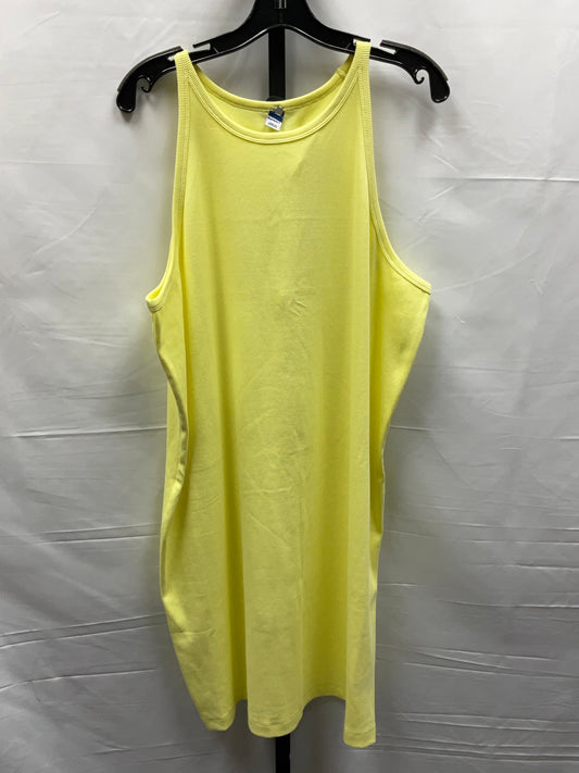 Yellow Dress Casual Midi Old Navy, Size 3x