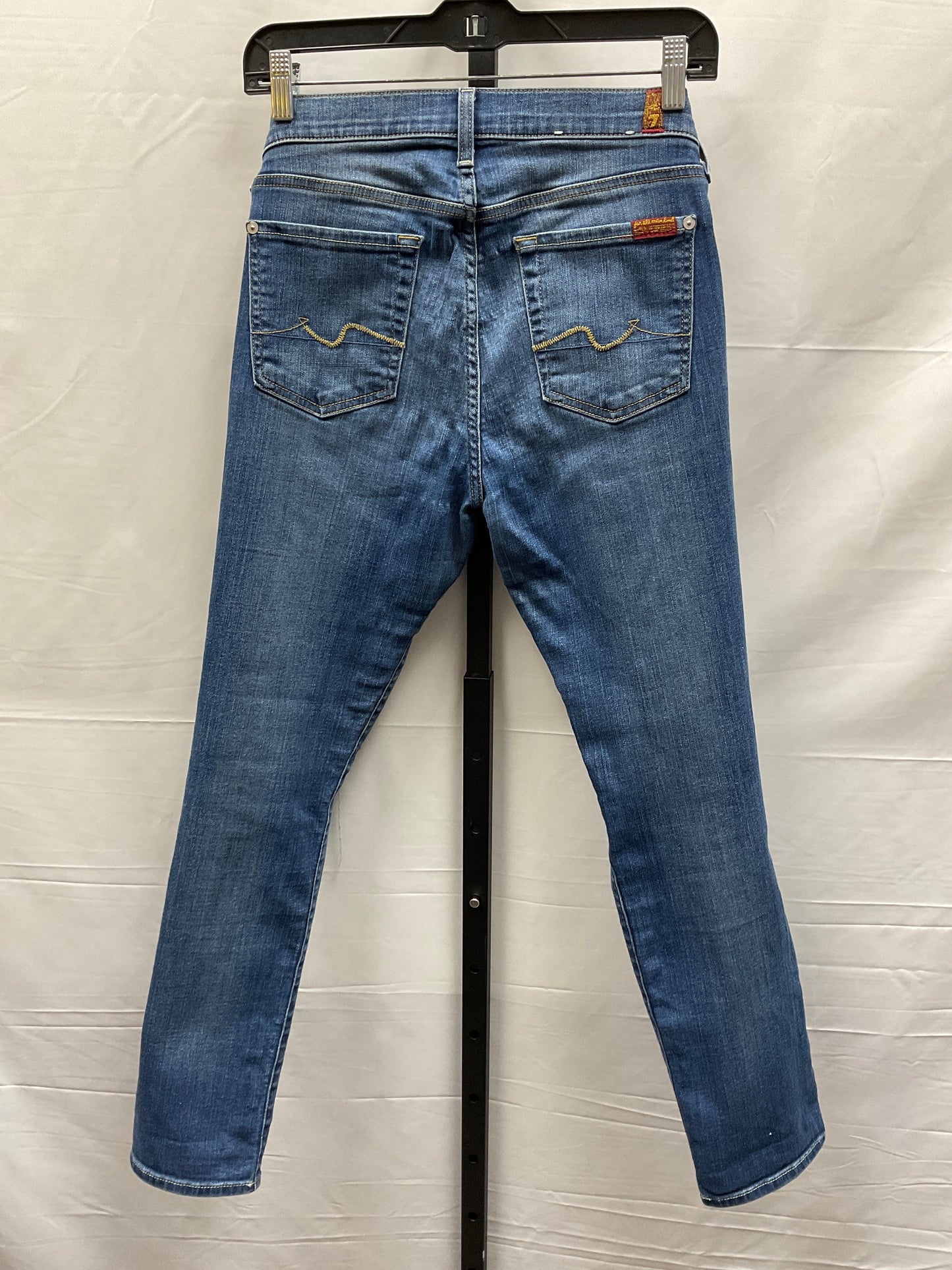 Blue Denim Jeans Designer 7 For All Mankind, Size 0