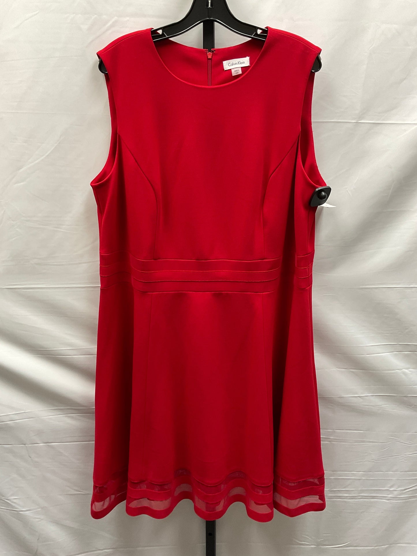 Red Dress Work Calvin Klein, Size 1x