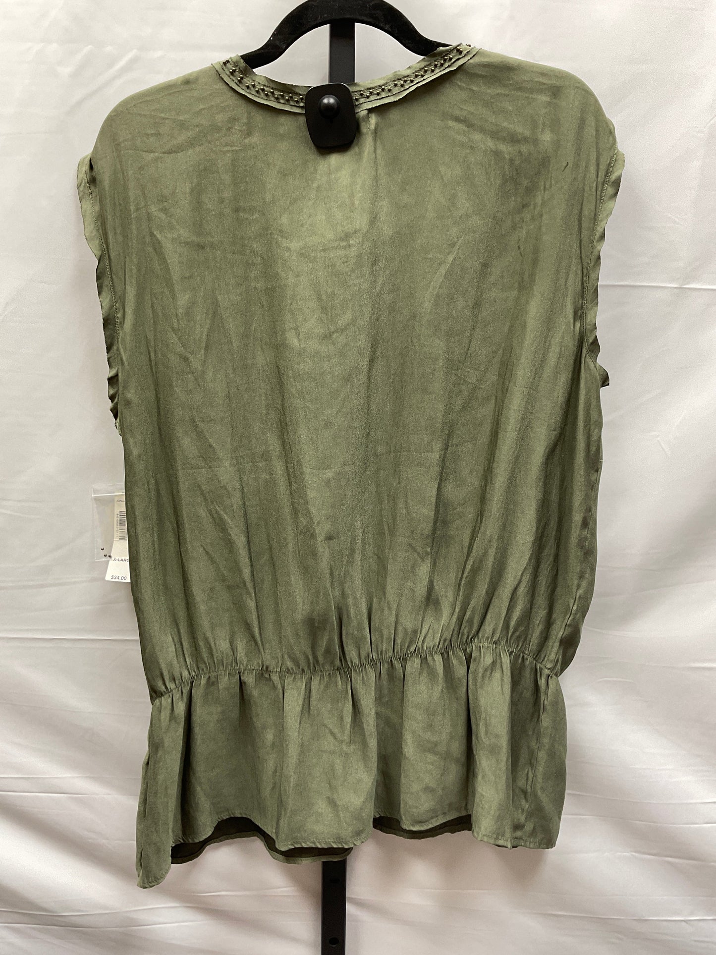 Green Top Sleeveless Ana, Size Xl