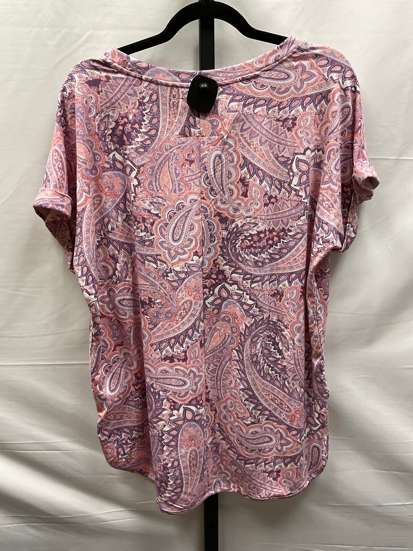 Pink & Purple Top Short Sleeve Cupio, Size Xl