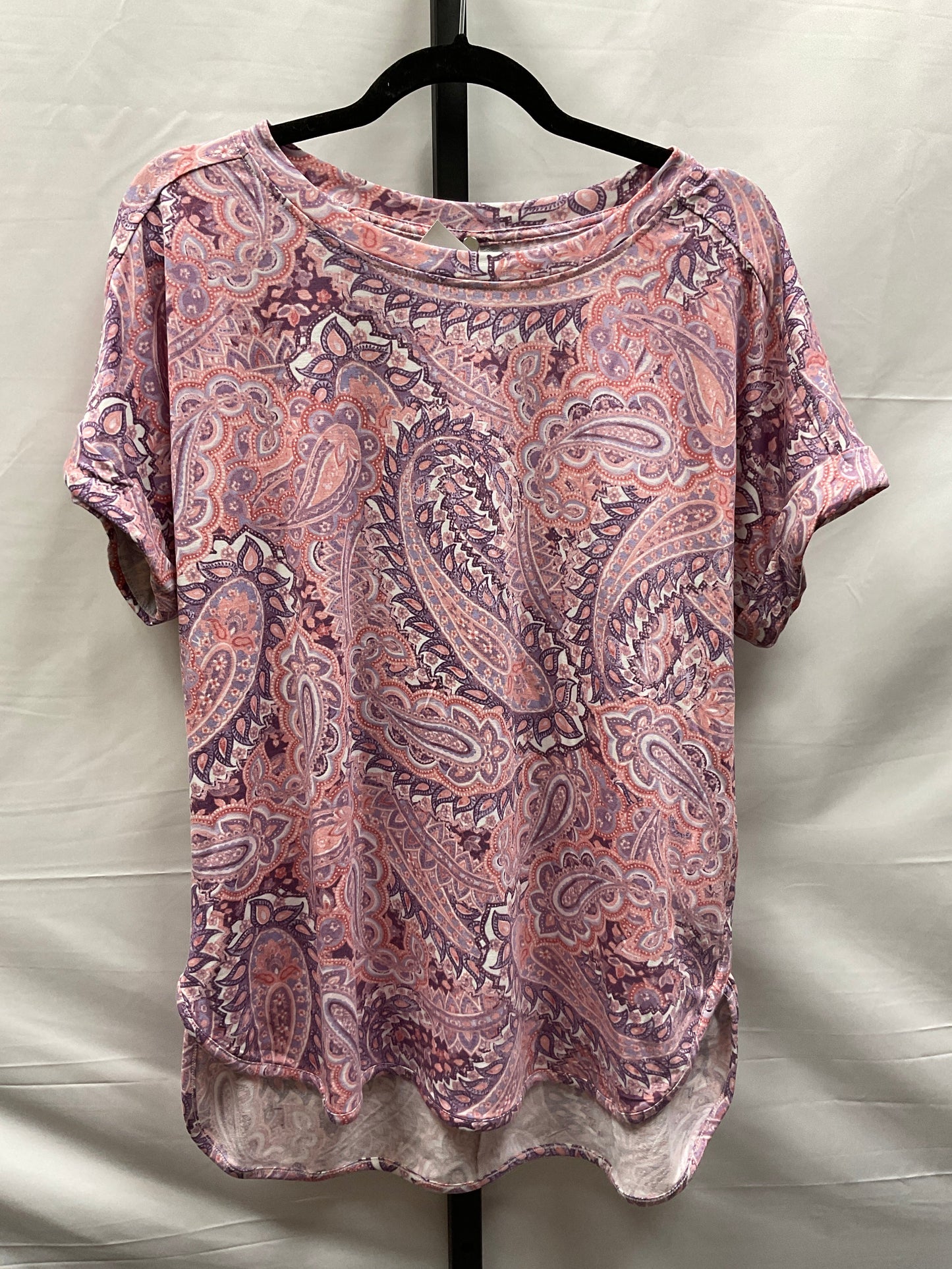 Pink & Purple Top Short Sleeve Cupio, Size Xl