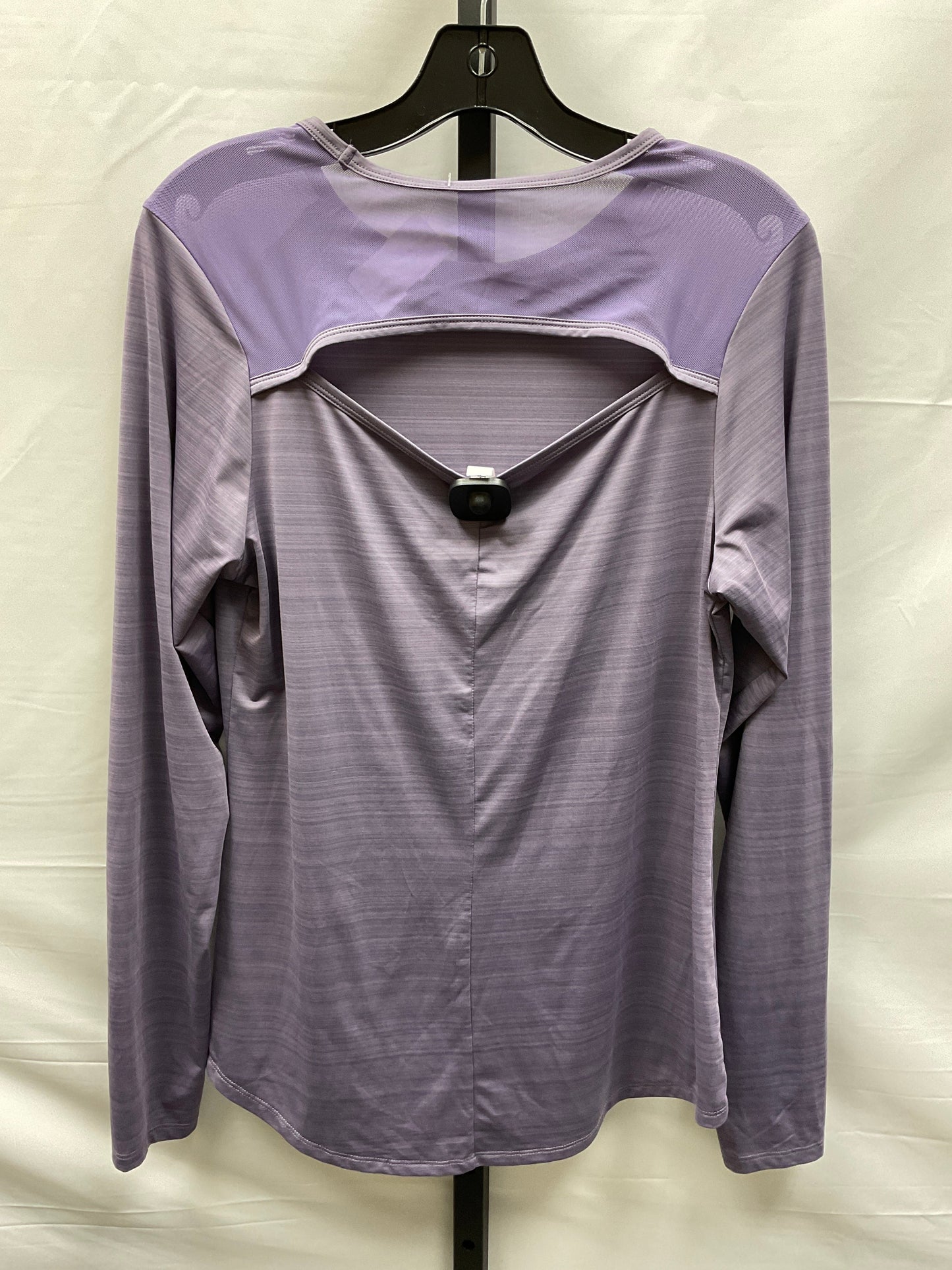 Purple Athletic Top Long Sleeve Crewneck Clothes Mentor, Size M