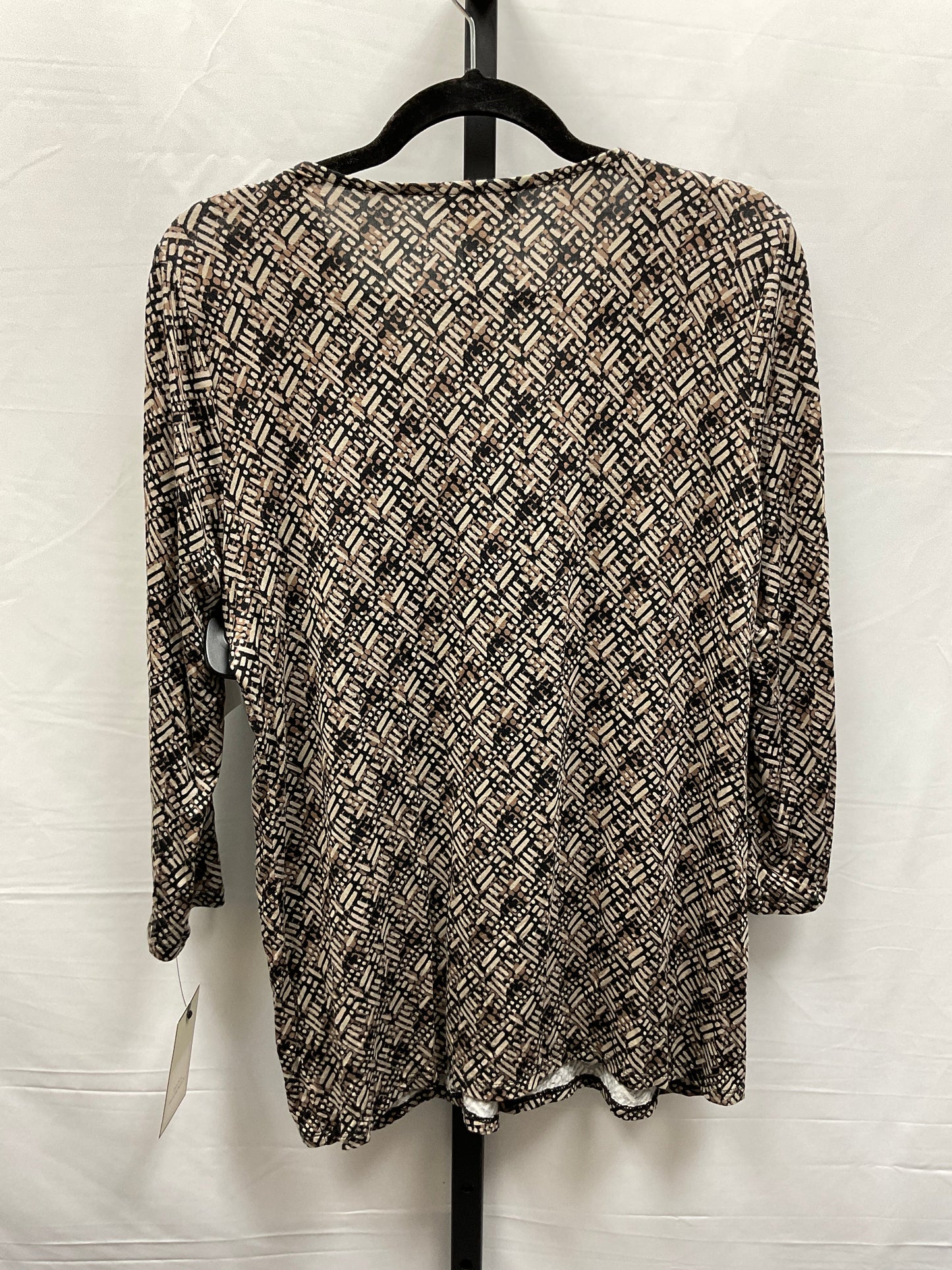 Brown Top Long Sleeve Dana Buchman, Size S