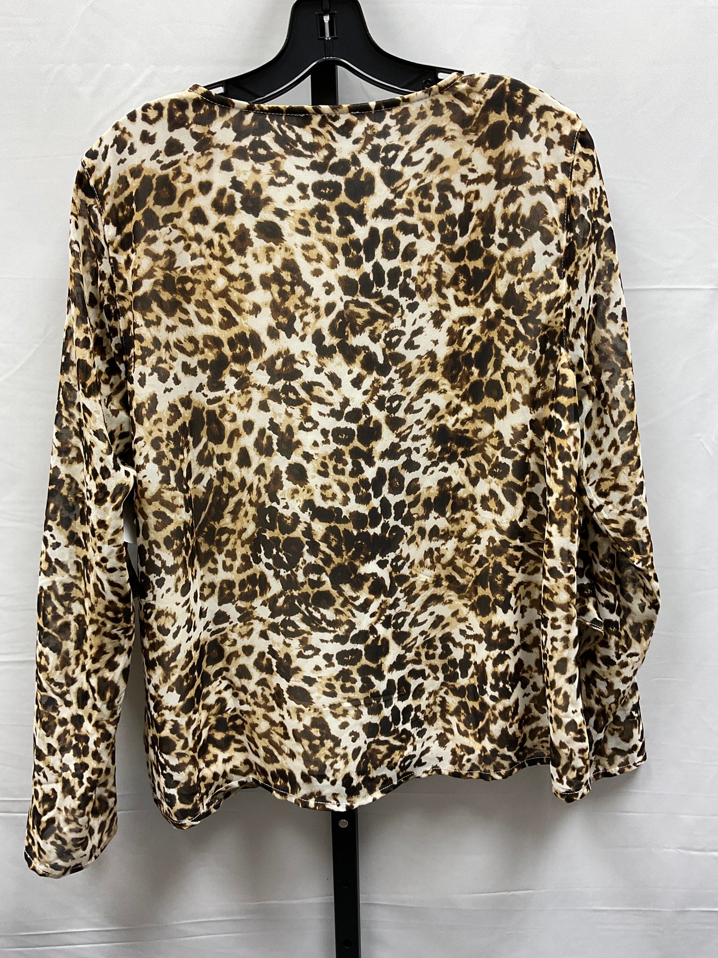 Animal Print Top Long Sleeve Thalia Sodi, Size M