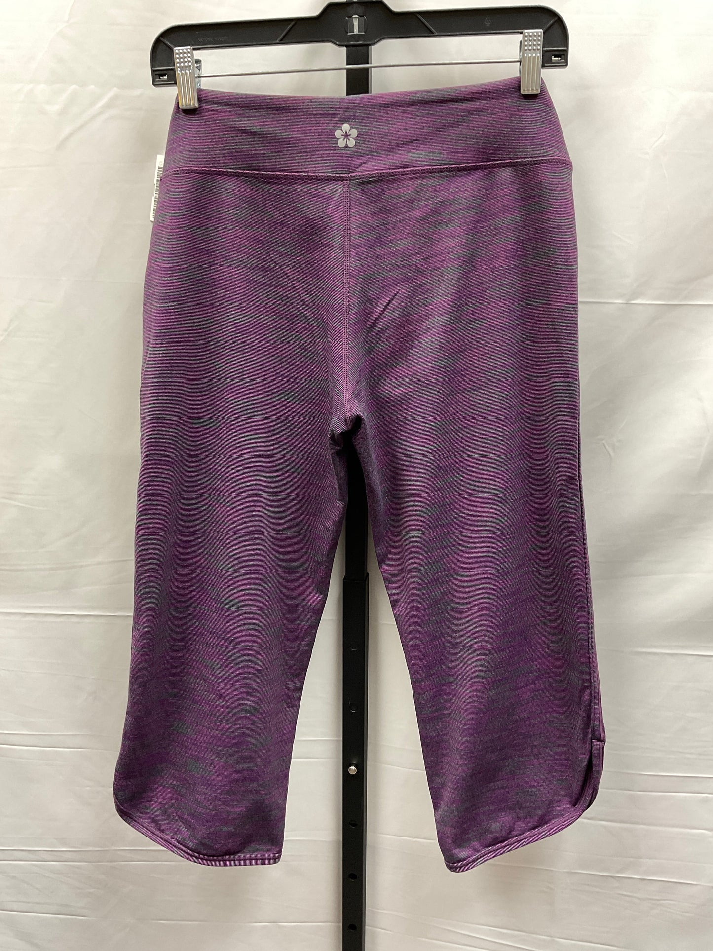 Purple Athletic Leggings Capris Tuff Athletics, Size L