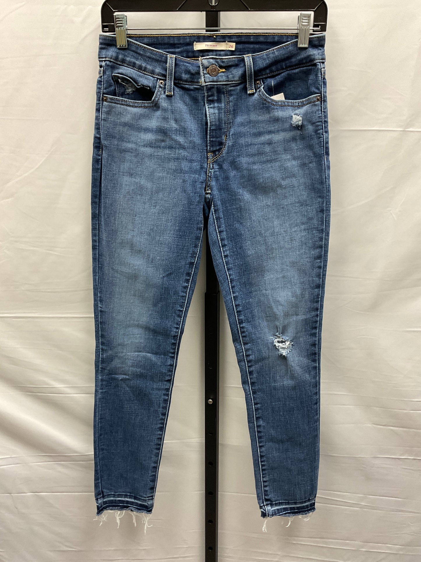 Blue Denim Jeans Skinny Levis, Size 2